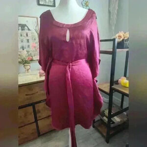 NWT Minuet bat wing 100 percent silk dress size s #113